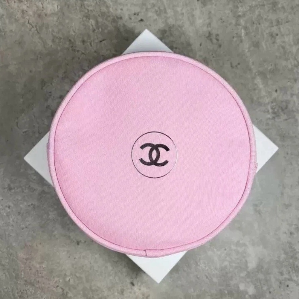 CHANEL Light Pink Round bag pouch